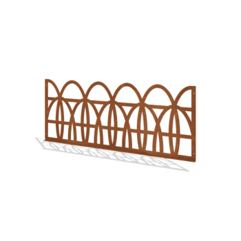 Recinzione decorativa T in acciaio corten 149 x 60 cm